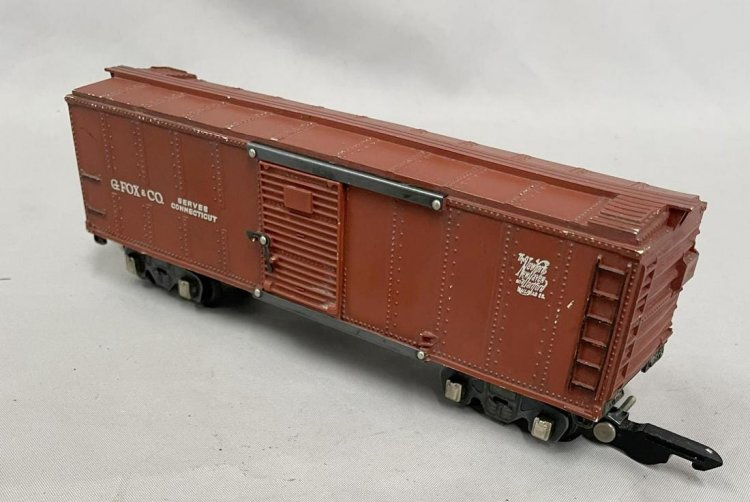 Rare American Flyer G. Fox & Co. S Gauge Toy Boxcar Train Chugs off for $18,975 in Weiss Auctions' Toy & Train Auction