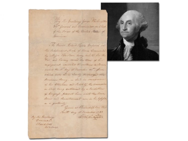 Letters Signed by Washington, Hancock and Thomas Paine will Headline University Archives' February 1st Online Auction